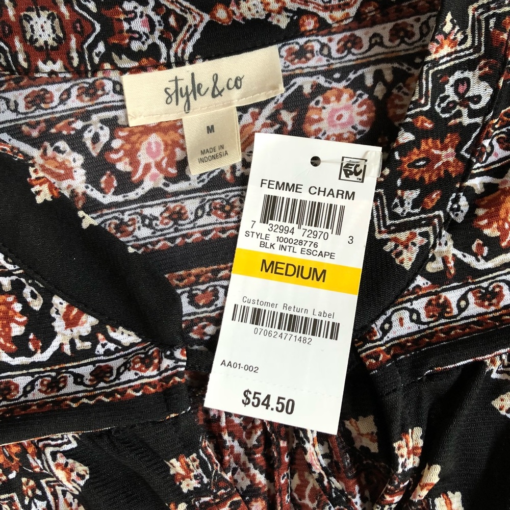 Patterned Tunic Top - Picture 7 of 7